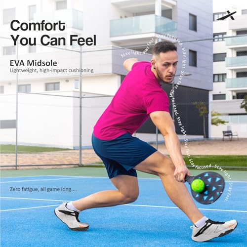 Image of Vector X Unisex Tennis Badminton Court Shoes for Men, Women Boys|Knitted + TPU Fusing Upper, EVA Midsole, Rubber Sole|Lightweight Indoor Outdoor Sports Athletic Footwear Sneakers