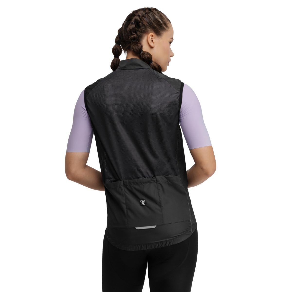 SIROKO - Chaleco Cortavientos de Ciclismo para Mujer V1-W Blaast - L - Negro