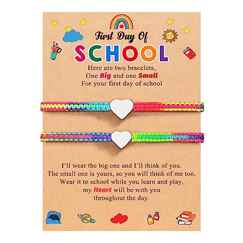 First Day of School Gifts for Mommy and Me Matching Bracelets