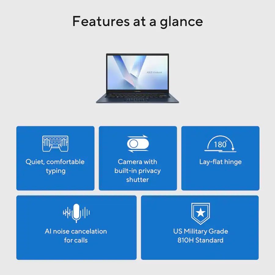 ASUS Vivobook 14" FHD IPS Laptop Intel Core i5 16GB RAM 512GB SSD miniatura 4