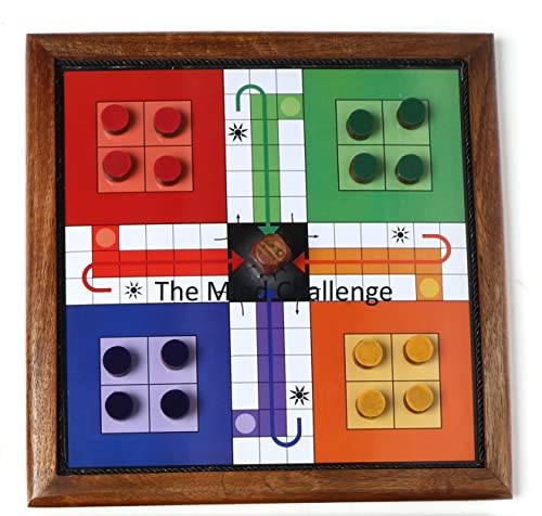 Image of Wooden Magnetic Ludo Board Game Education and Fun Games for Adults and Kids Best Birthday Gift (Small)