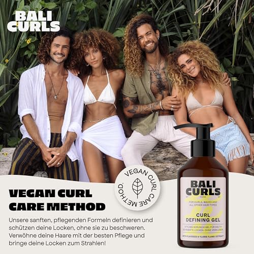 BALI CURLS Complete Care Set – Vollständige Lockenpflege-Routine mit Shampoo, Conditioner, Styling & Pflege – Für definierte, voluminöse & gesunde Curls