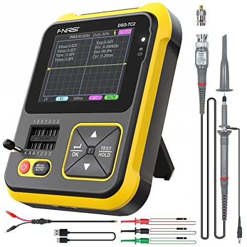 Lochimu Oscilloscope numérique Testeur de transistor rechargeable haute précision avec oscilloscope électrique à affichage coloré de 2,4 pouces(Haut)