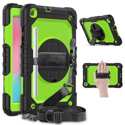 Coque Samsung Galaxy Tab A 8 2019 anti-choc intégrale noire et verte - 6
