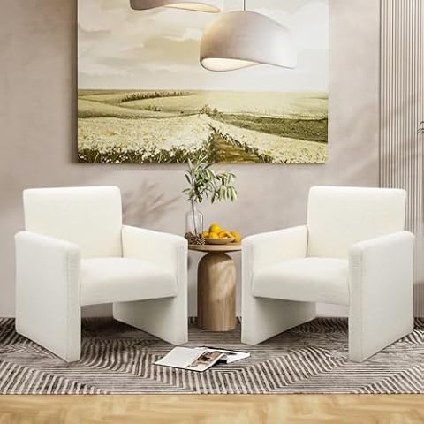FUNKEEN Sherpa Accent Chair Set Cover