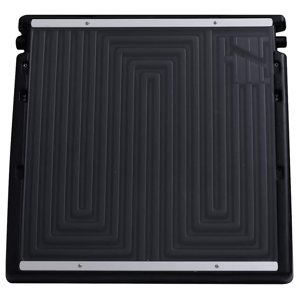 Lot de 2 panneaux solaires de piscine - 150 x 75 cm - Noir - En aluminium PE - Avec pieds de support réglables de 40 à 60 °C - Puissance de chauffage pour eau chaude