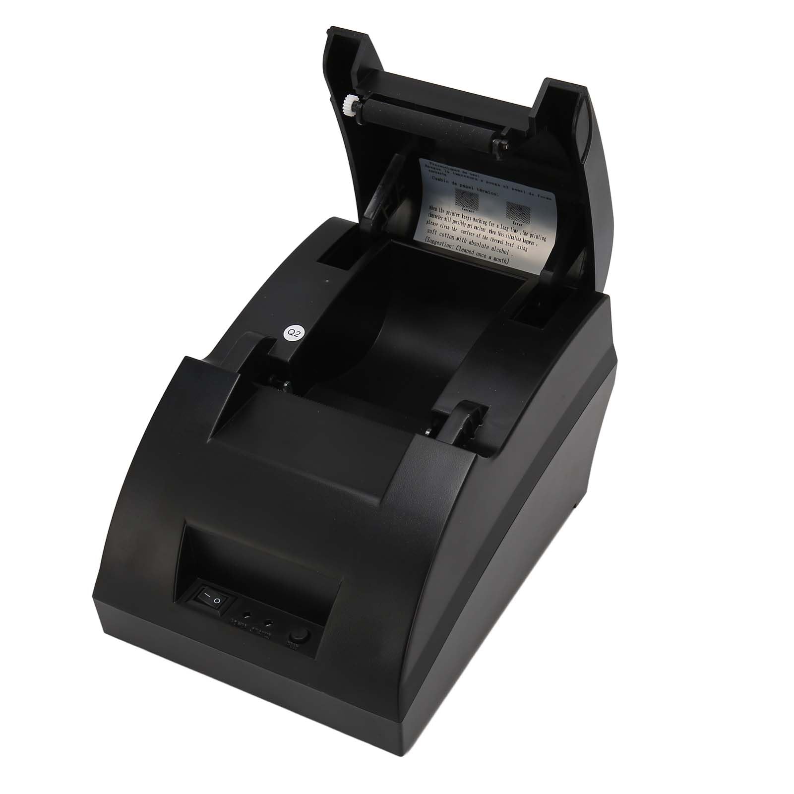 Yunseity Stampante POS USB, Piccola Stampante Termica per Ricevute da 58 Mm, con Stampa Ad Alta velocità, Comando ESC/POS, Stampante per Cucina Ristorante per Windows, Linux, OS X (Spina UE)