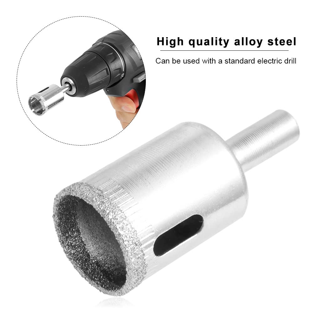 Juego de brocas con revestimiento de diamante de 30 piezas, brocas de sierra de cerámica de vidrio de mármol para azulejos para herramientas eléctricas, broca de perforación de mármol de 6 mm-50 mm,