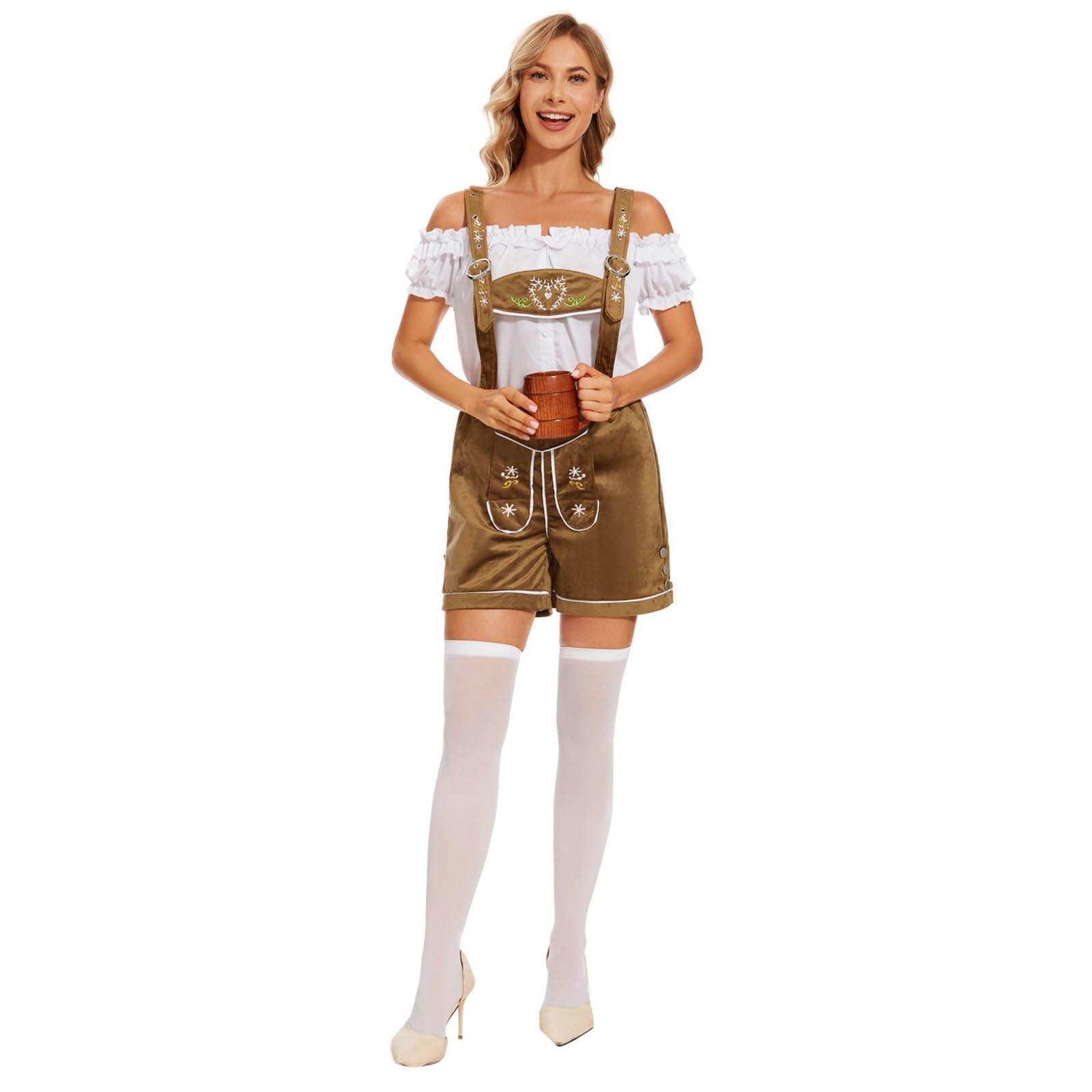 Generisch Costume da donna tradizionale etnico tedesco, costume per cosplay, vestito + cappello