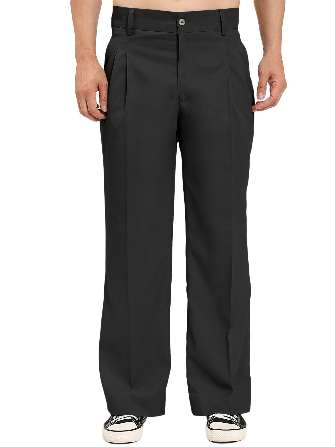 ThevasaRelaxed Fit Korean Pants for Men, Suitable for Casual & Formal Wear, Stylish Baggy Pants for Men, Pleated Pants for Men