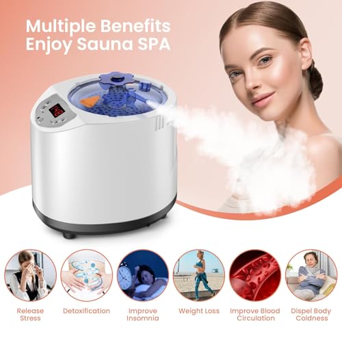 Image of Sauna Steamer Machine, 3L Portable Sauna Steamer, 1200W Steam Generator for Sauna, Home Sauna Steamer Pot with 15 Heating Levels, Remote Control, Timer, Steam Cup, Sauna Heater Sauna Accessories