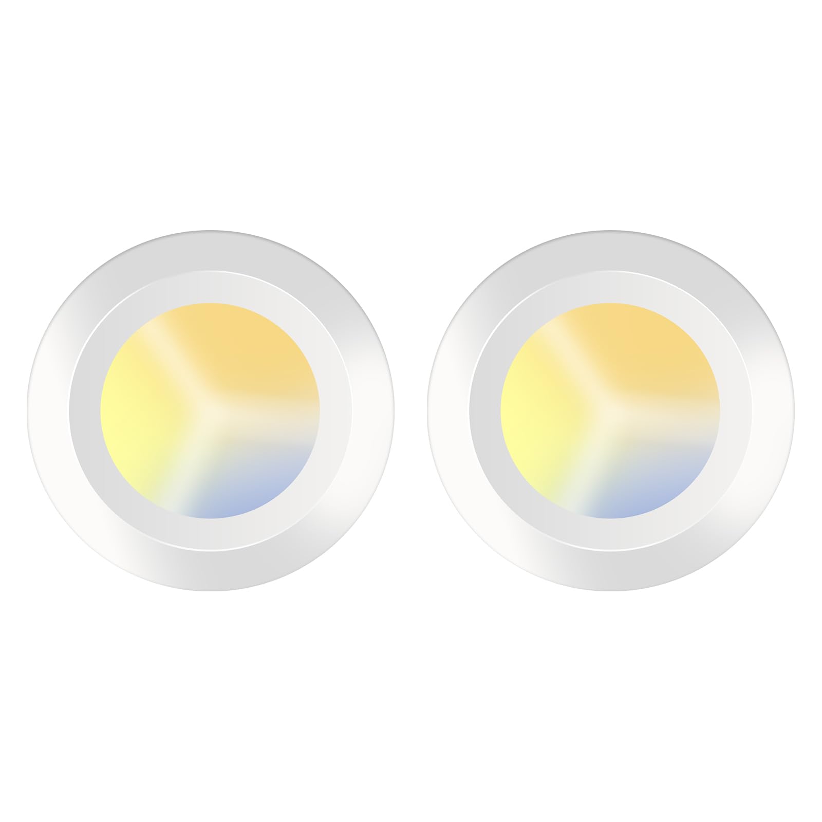 DEGNJU 2 Pack 5/6 Inch LED Low Profile Surface Mount Disk Light, 3000K/4000K/5000K Dimmable Recessed Ceiling Light, CRI90, 1200LM, 15W=100W