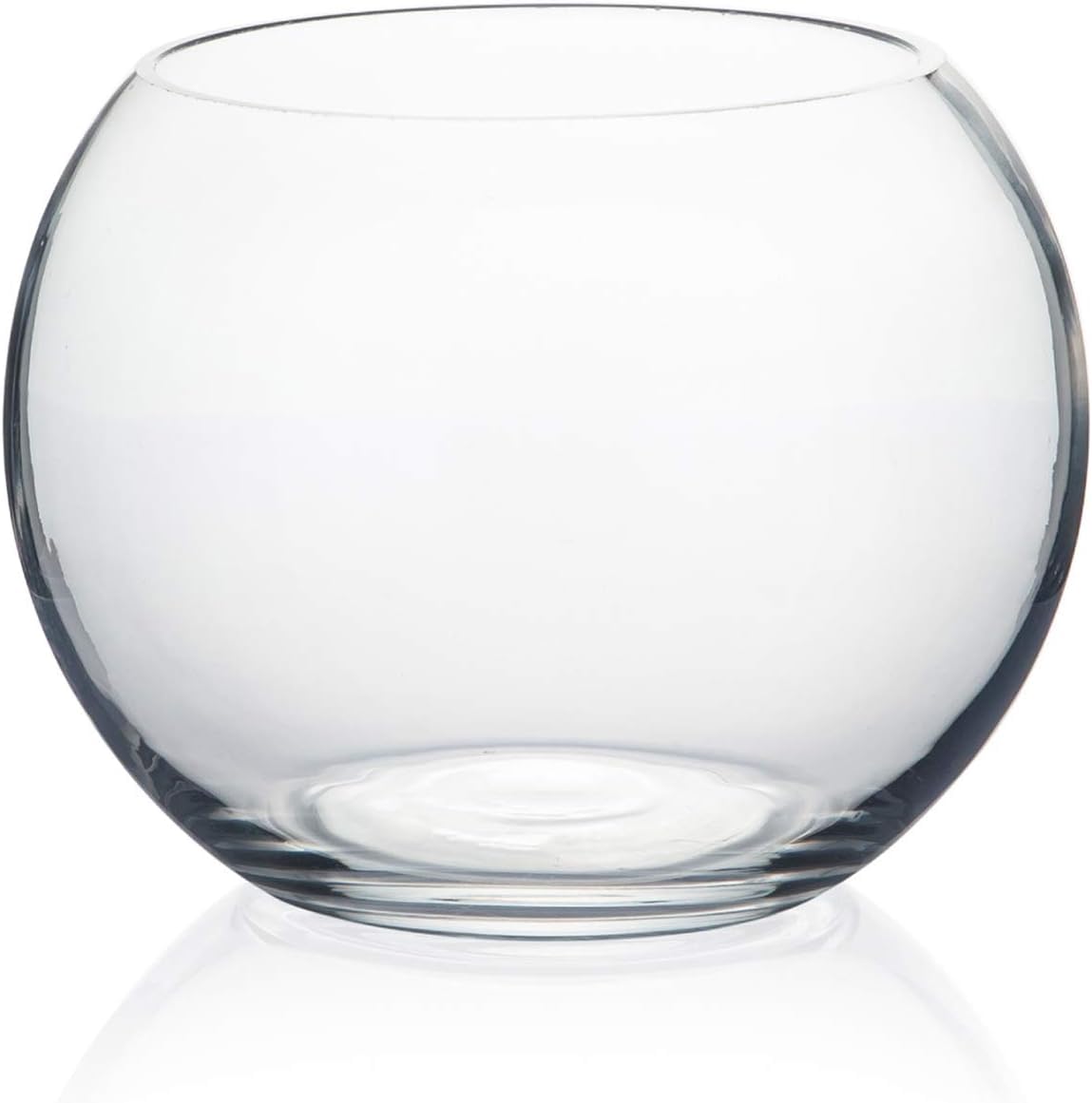 Mahganya Glass,Transparent Fish Bowl, Crystal Clear Aquarium Bowl for Fish, Round Bubble Vase for Events, Decorating, Xmas Home Decor, or Office Decor Plant Bowl (6Inch)-image-4