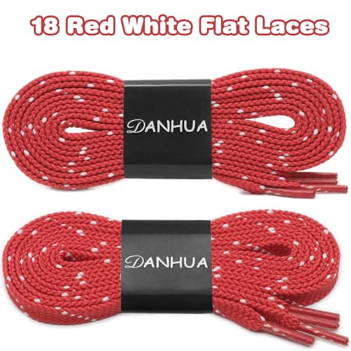 Image of Flat Shoelaces Multicolor Twill Point Thick Shoe Lace Shoestring 2 Pair