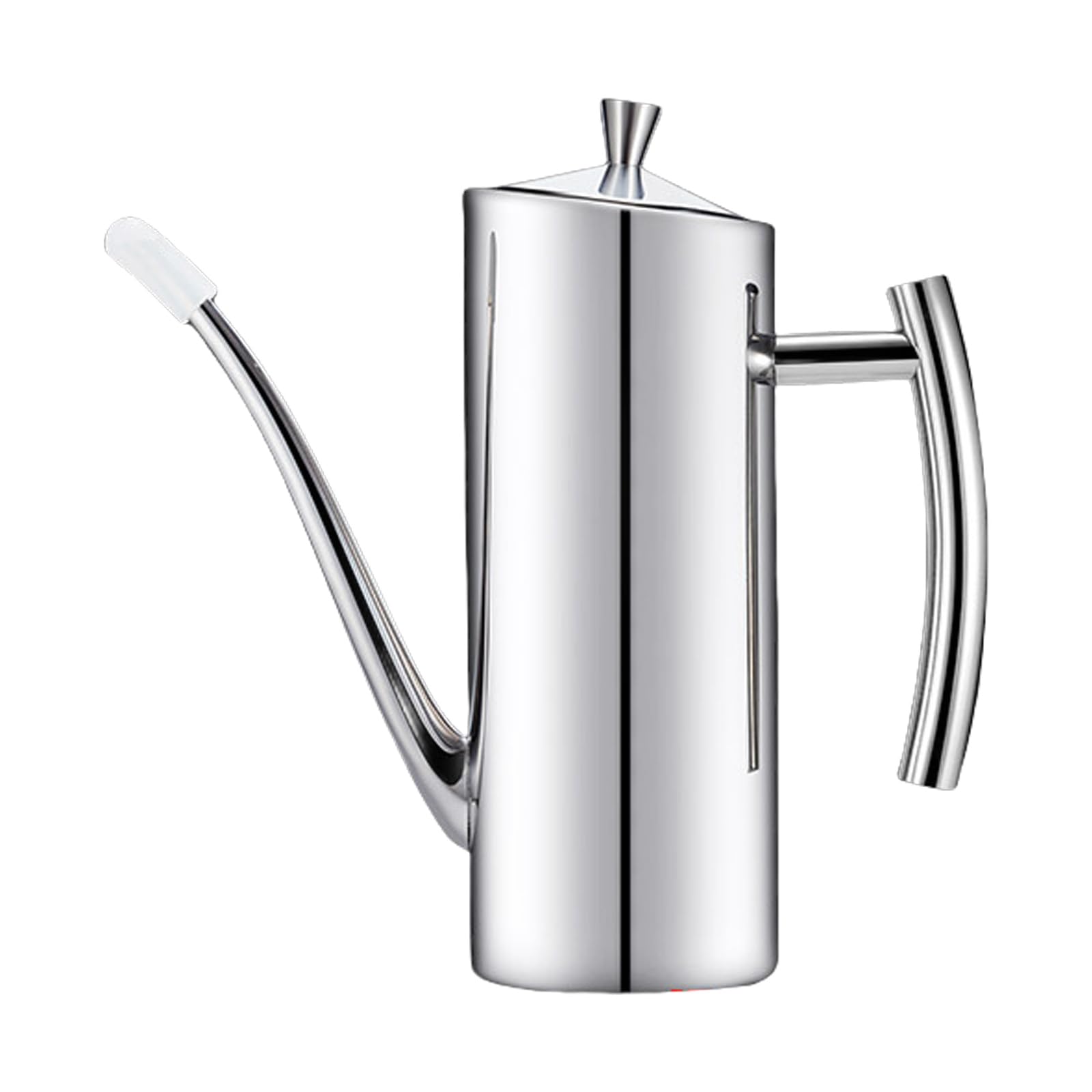 Buxuaaaa Professional Grades Oil Dispenser Leak Resistant Spout Ergonomic Press Button Operations Sturdy Nonrust Steel Build Oil Pourer with Lid