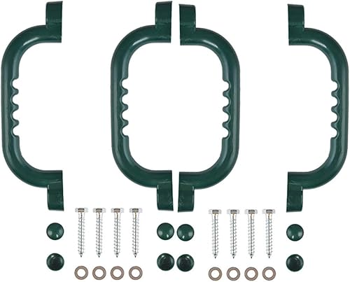 Ymeibe Juego de 4 asas de seguridad para patio de recreo, juego de 4 columpios para niños, agarraderas de mano para juegos al aire libre, gimnasio