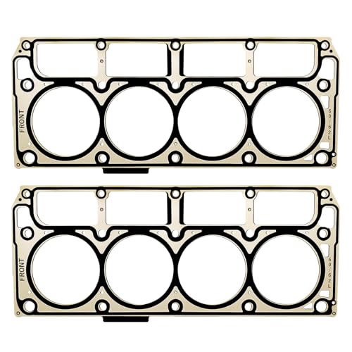 Image of Sorello 2 PCS 5 Layer MLS Engine Cylinder Head Gaskets Compatible with Cadillac CTS Chevy Corvette Camaro GMC Buick 6.0L 6.2L for Engine LS2 LS9 LQ4 LQ9 L99 L76 L77 L92 L96 L94 L9H Replaces 12622033