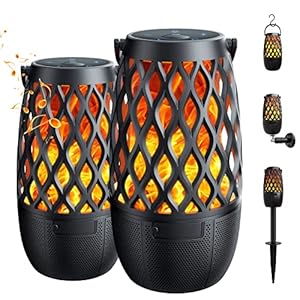 Outdoor Bluetooth Speaker with Light, Gift for Men, Xmas Decor Gadget Cool Stuff, Sync up to 100 Wireless Portable…