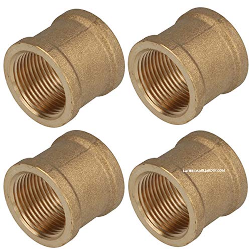 Suinga Pack x 4 Manguito Enlace Hembra ROSCADO LATÓN 2" para tubería de Polietileno de 2"