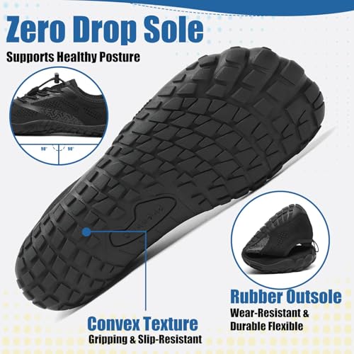 Image of SAGUARO Womens Mens Barefoot Shoes Minimalist Trail Runner Wide Toe Box Zero Drop Outdoor Cross Training Shoe