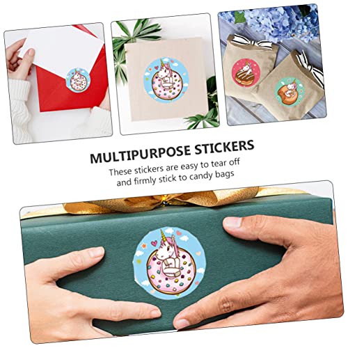 Valiclud 3 Rolls Unicorn Stickers Gift Stickers Adhesive Stickers Cartoon Stickers Sealing Sticker Envelope Seal Sticker Birthday Seal Sticker Self-Adhesive Stickers Baking Stickers Child #TOP7