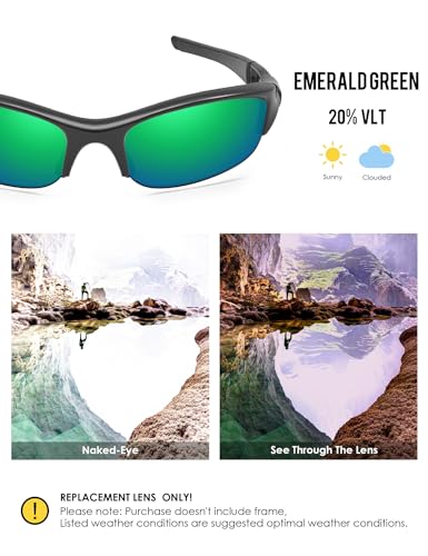 Image of BLAZERBUCK Replacement Lenses & Sock Kit for Oakley Flak Jacket OO9008 Sunglass