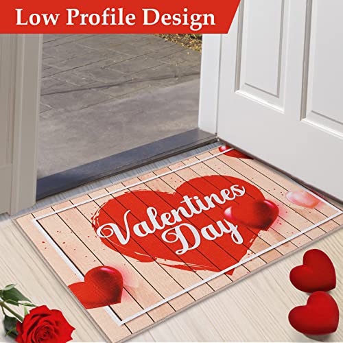 Rugsreal Valentine's Day Doormat Non Slip Outdoor Indoor Welcome Doormat Farmhouse Front Door Decoration Mat Entry Way Floor Mats For Patio Sink, 17" X 29" #TOP4