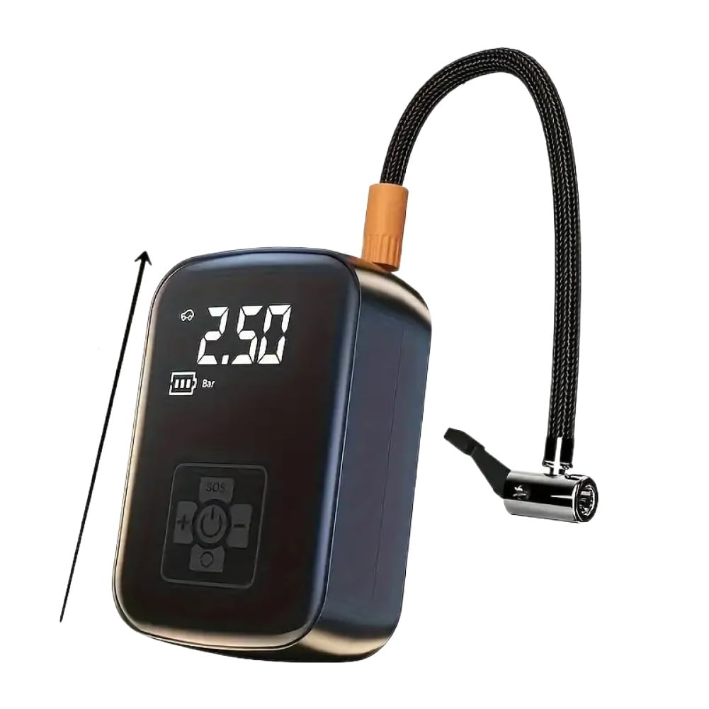 Hoping Pompa di gonfiaggio per Pneumatici Portatile 150PSI Wireless cablata per Palline per Pneumatici Auto per Biciclette da Moto(Color Name: Wireless)