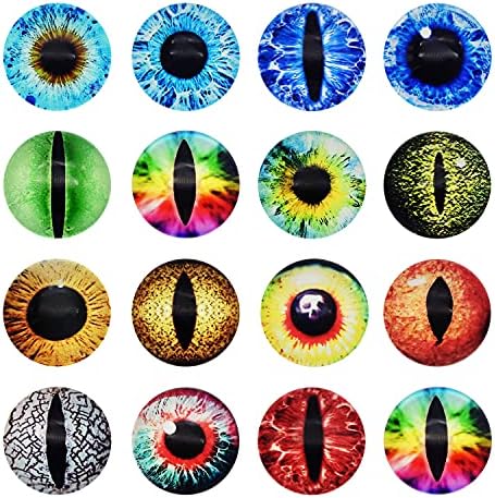 MWOOT 100 Pcs 12MM Yeux Verre Cabochon, Glass Cabochon Eyes
