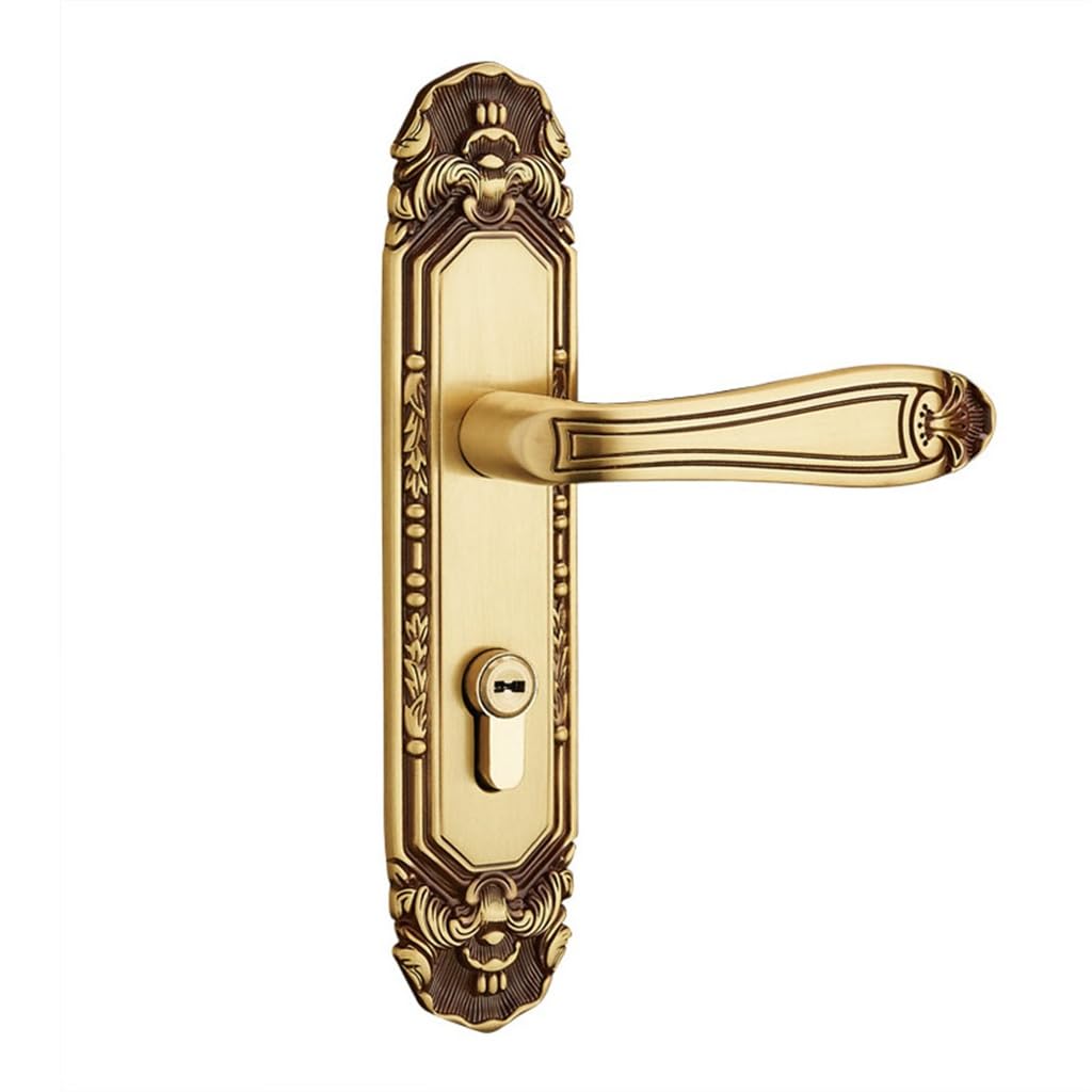 MOBYGKFY Copper Door Locks Rose Gold Interior Silent Room