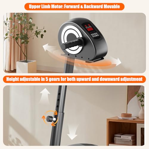 Image of RECOVIONMotorized Arm and Leg Exercise Bike, Electric Pedal Exerciser with LCD Touchscreen, Dual Motor Upper & Lower Limb Trainer, Adjustable Height for Seniors Home Exercise