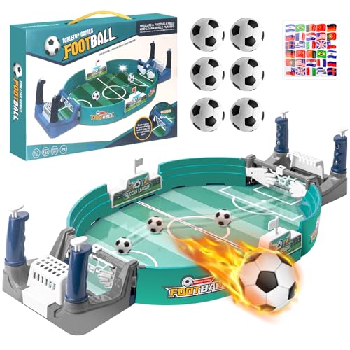 CHANCCI Mini-tafelvoetbalspel-Tafelvoetbal voor kinderen met 6 minivoetballen, voetbal voor kinderen, cadeau voor jongens epilator,Interactief voetbalbordspel voor kinderen en volwassenen