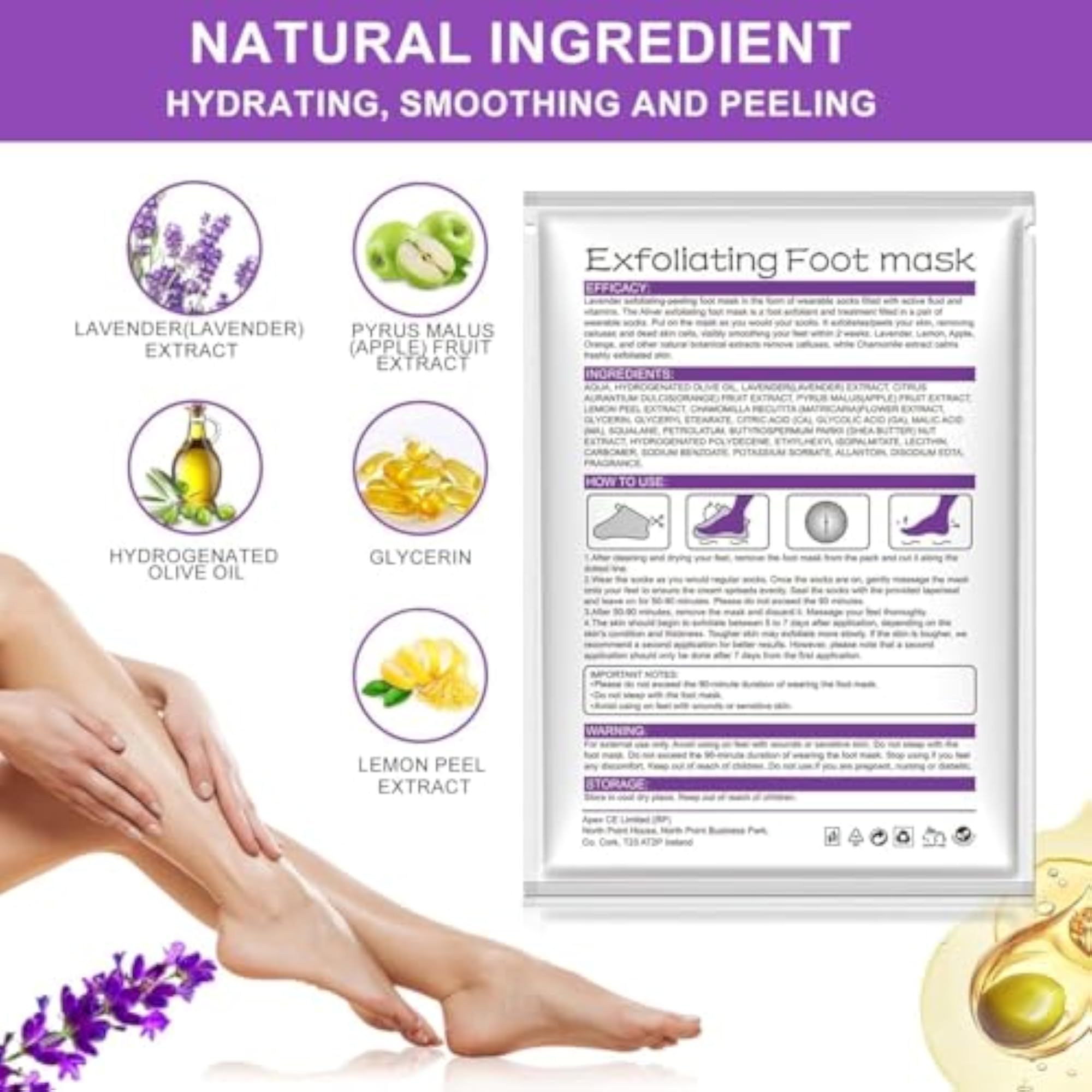 Peeling & Exfoliating Lavender Foot Mask