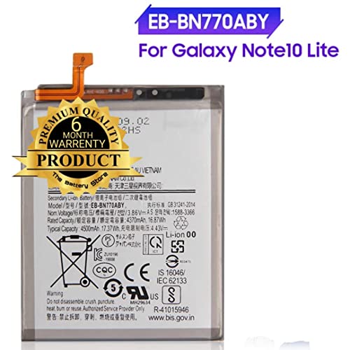 Image of THE BATTERY STORE Original EB-BN770ABY Battery for Compatible with EB-BN770ABY Samsung Galaxy Note 10 Lite N770F EB-BN770ABY Battery with 3 Month Warranty .(for Samsung NOTE-10 LITE)