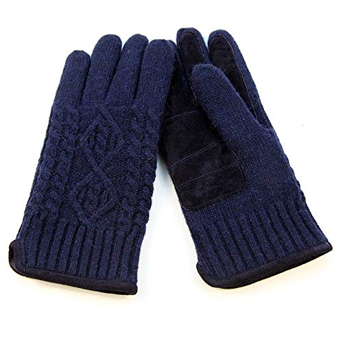 Lederhandschuhe Menschen Strickhandschuhe verdicken Plus Velvet warme Winterhandschuhe for Driving Männlich