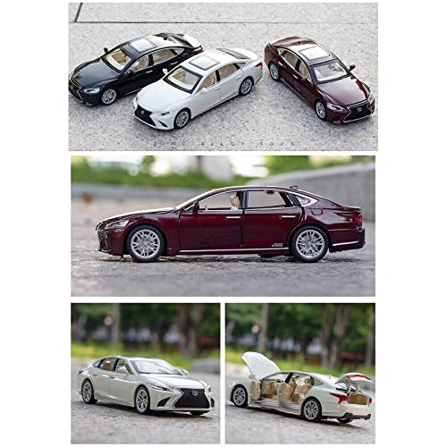 Image of Metal Pull Back Diecast Car 1:32 Lexus LS500H Pull Back Car Model with Sound Light Boys Gifts Toys for KidsPack of 1】,multicolor