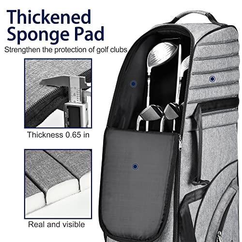 Partage Golf Travel Bag with Wheels, Golf Travel Case for Airlines, 900D Heavy Duty Oxford -Black - Image 4