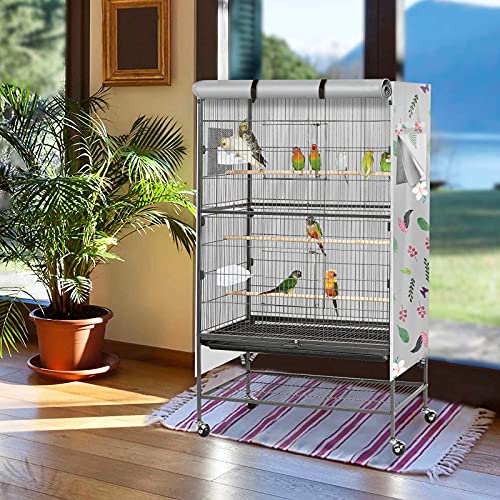Image of Night Cover for Parrot and Bird Cages - Good Night Blackout, Breathable, Washable with Colorful Pattern - 20 inchW x 20 inchD x 30 inchH
