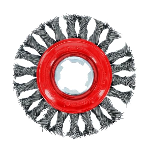 Image of Diablo X - Lock Carbon Steel Full Cable Twist Wheel - 4 inch Diameter, .20 inch Wire Gauge, 12500 Max RPM - DWW400XFCC01F