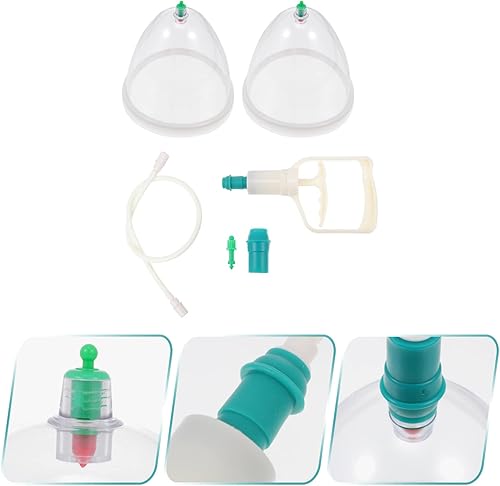 Miniatura 8 de Healifty Juego de terapia de masaje de ventosas chinas Tarro profesional de ventosas de acupuntura de ventosas tazas de ventosas al vacío de mama