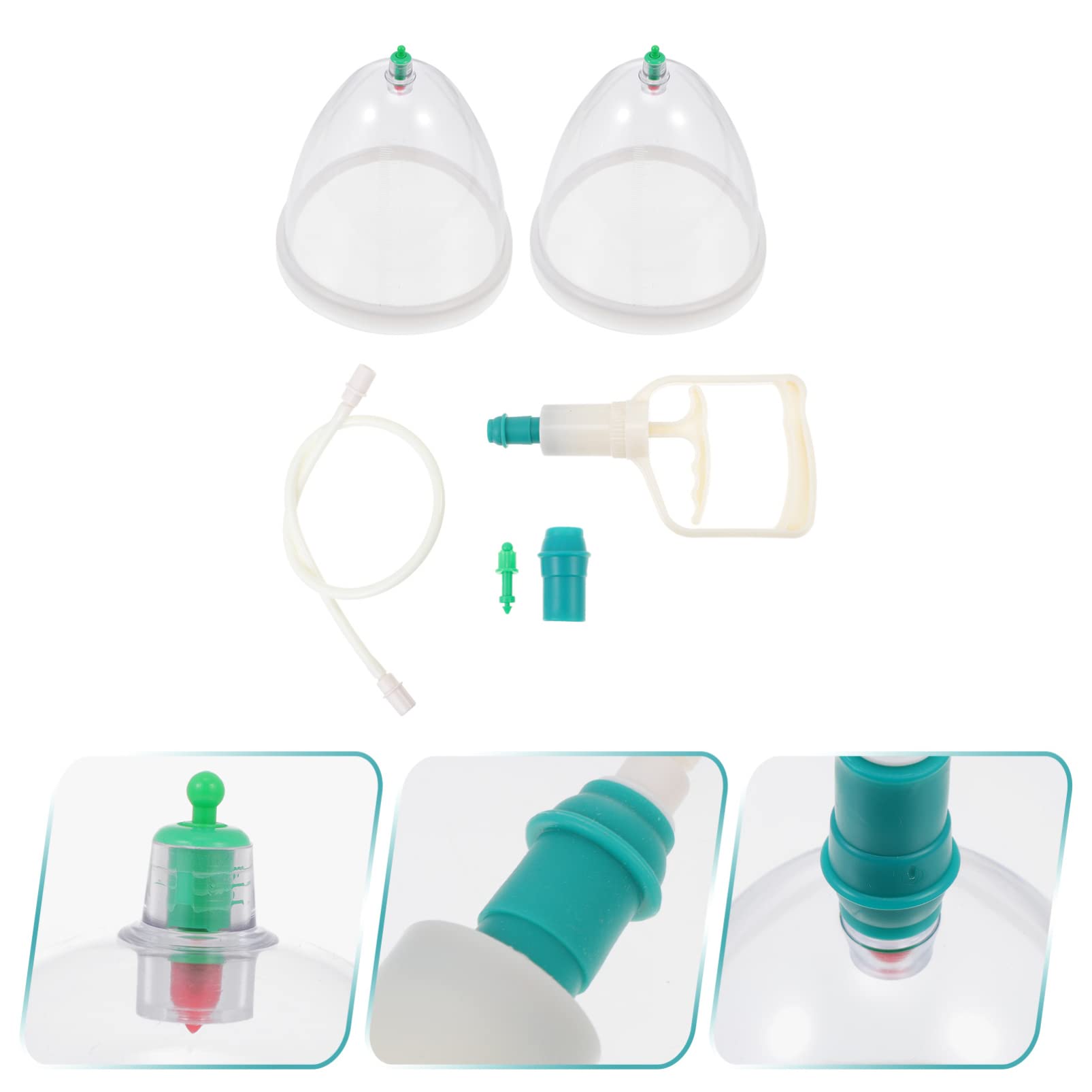 Ciieeo Augmentation Set Vacuum Cups for Chest and Body Pain Relief Skin-Friendly Material 5.91X5.31X5.12In - Image 4