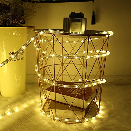 300 Led Solar Rope Lights Outdoor 99 Ft Bright Solar Garden String Lights Durable 8 Modes Outdoor Fairy Lights Waterproof Solar Garden Decorative Lights For Fence Patio Decor (Warm) #TOP6