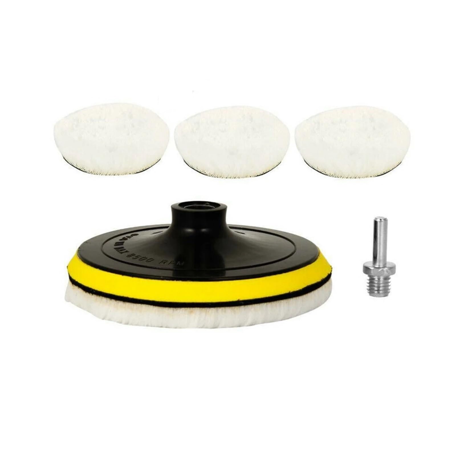 GYQAZSS 5Pcs/set 4 Inch Buffing Polishing Pads Wool Wheel For Car Polisher Kit Furniture Ceramic With Hooks And Loops
