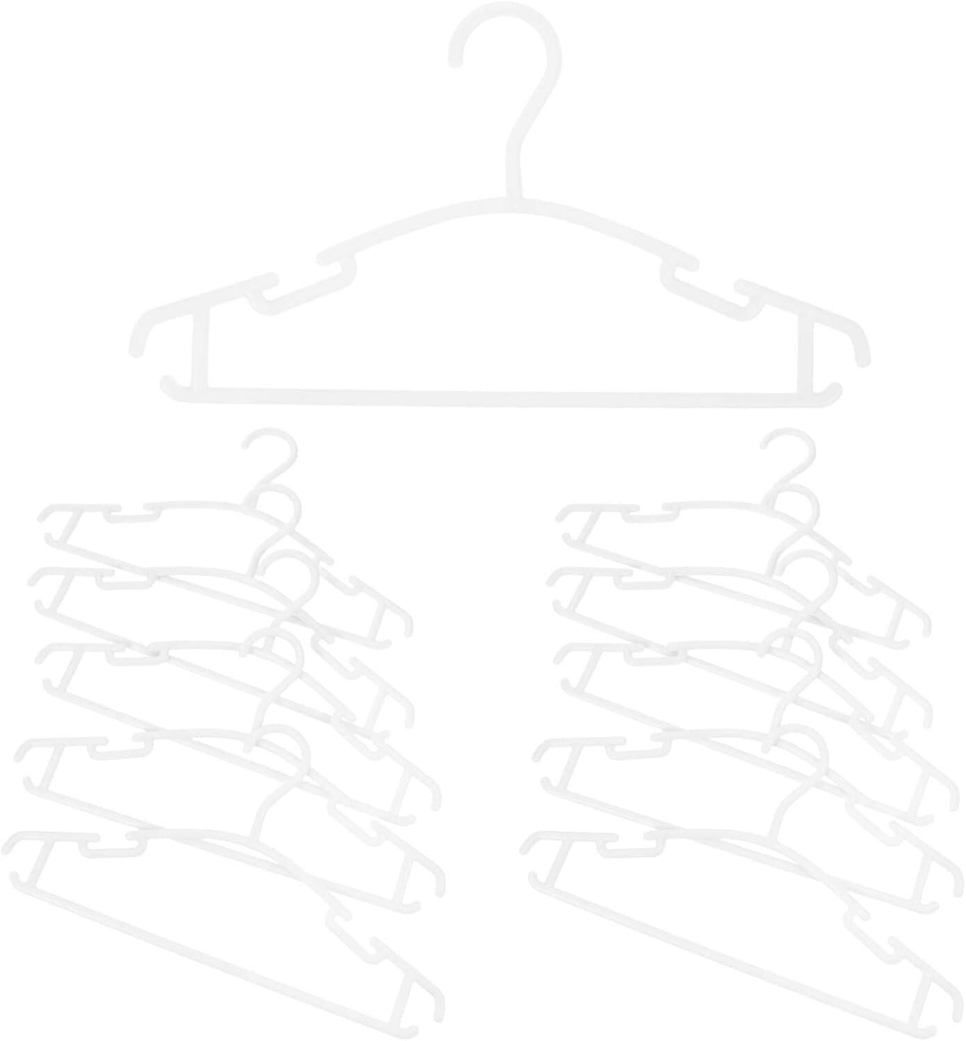 40pcs Clothes Hangers for Newborn, Thickened Non-Slip Plastic Mini Hangers, White Childrens Clothes Rack for Nursery and Closet Organization