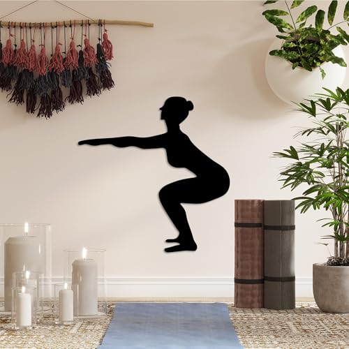 Décoration murale métal noir 54x55 cm objet déco intérieur moderne - 2