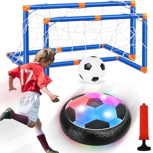 Preescolar, Wireless ZGMSDSCZ Juguetes de Fútbol para Niños, Balón De Fútbol con Luces Led y Porterías Fútbol Levitante, Kit de Portería de Fútbol, Juegos de Interior y...