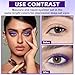 LZXLUKGIR Purple Mascara and Eyeliner Set,5D Colored Volume and Length Waterproof,Purple Mascara for Eyelashes,Natural Lengthening Curling,Suitable for Women