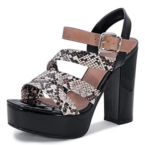 SANDÁLIA FEMININA BEBECÊ SALTO ALTO REF: 8419381 COBRA-VERNIZ-ATANADO