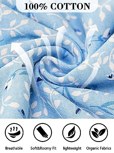 Long Cotton Nightgowns for Women Long Sleeve Night Gowns Women's Sleepwear Full Length Nightdress Soft Loungewear3