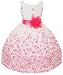 100% Cotton Floral Spring Easter Flower Girl Dress in Fuchsia Aqua Orange 2-12